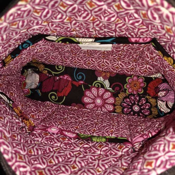 Vera Bradley Pink and Brown Floral Shoulder Bag - Picture 6 of 9